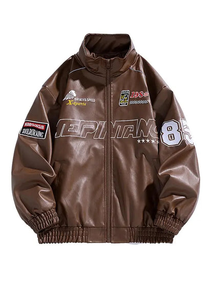 Leather Racer Bomber